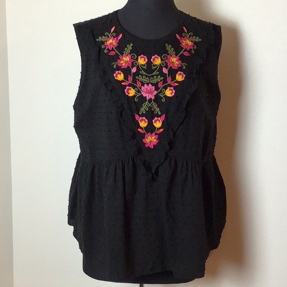 Time and Tru Tops - 📌3/$20-Embroidered, Ruffles, Swiss Dots =Cute